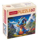 Пазл "Веселый Дино" для детей 60 элементов А5ф 230Х165мм