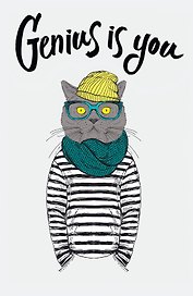 Книга для записей «Genius Is You», А5, мягкая обложка, Эксмо