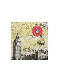 Салфетки бумажные Биг-Бен на бежевом (335339) (набор 20шт) (33х33см) (упаковка)