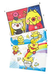 Папка на молнии А4  "Утки" с расширением, ассорти