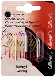 Перья 03шт "Drawing", бронзовые, для графики, блистер, Manuscript 