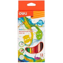 Карандаши цветные акварельные «Color Emotion», Deli, 12 цветов