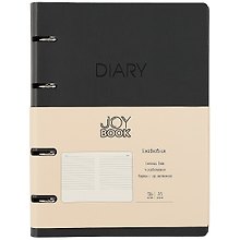 Ежедневник недатированный «Joy Book» А5, чёрный агат, 136 листов, экокожа, Listoff