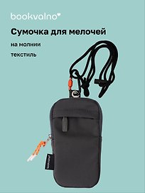 Сумочка на молнии Серая (текстиль) (21х12) (12-12721-202511-RIB-03)