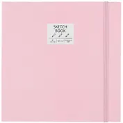 Скетчбук 195*195 40л "Free hand. No. 3" розовый, гладкая бумага, 140г/м2, тв.обложка, резинка
