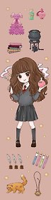 Гермиона Грейнджер. Закладка с резинкой. Коллекция «Cute kids»