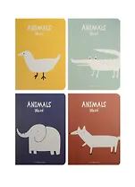 Записная книжка А6 24л кл. "Weird animals" карт.обл., сшивка, ассорти, Languo