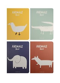 Записная книжка «Weird animals» А6, 24 листа в клетку, сшивка, Languo, в ассортименте