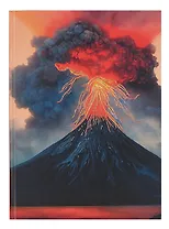 Книга для записей А4 200л кл. "Вулкан" 7БЦ, мат.лам, тиснение фольгой, офсет, ляссе