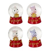 Фигурка декоративная в стеклянном шаре Лошадка, 4 варианта (4х4х5)