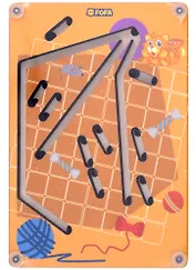 Развивающая игра Fofa. Лабиринт с шариком "Двойной Котик"