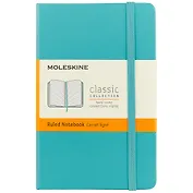 Записная книжка Moleskine Classic Pocket, линейка, голубая, 96 листов, А6