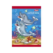 Блокнот А7 40л кл."Подводный мир" гребень, цв.обл,офсет, Hatber