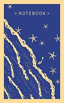 Книга для записей А5 96л тчк. "Море и звезды" 7БЦ, 125*200мм, выб.лак.