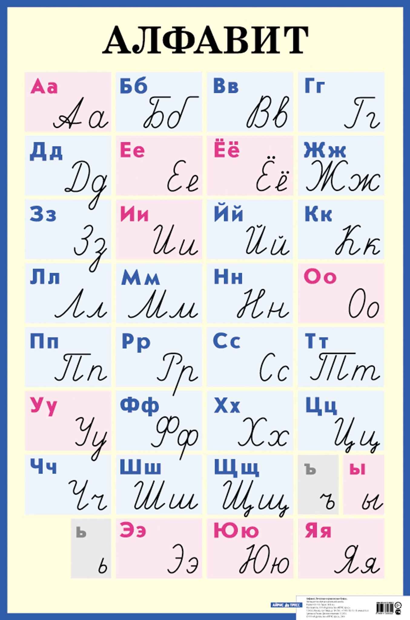 Алфавит. Печатные и рукописные буквы: Наглядное пособие для начальной школы