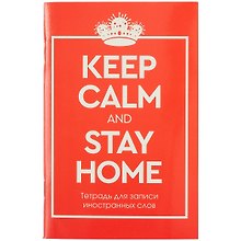 Тетрадь для записи иностранных слов «Stay Home», 48 листов в клетку, А6 - Listoff