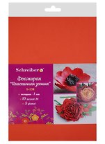 Набор для творчества, Schreiber/Шрайбер, Набор фоамирана, Красная палитра А4 4цв, 10л, 1мм