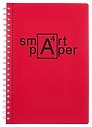 Тетрадь А4 80л кл. "Smart. Розовый" гребень, цветн.пластик с печатью, перфорация, вырубка под кольца, инд.уп.