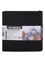 Скетчбук «Sketch & Write» в точку, 120х120 мм, 40 листов, 140 г/м2, белый, Sketchmarker
