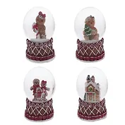 Фигурка декоративная в стеклянном шаре Пряник, 4 варианта (4,5см) (808389)