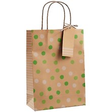 Пакет А5 25*18*8 Рolka dot нейтр., крафт