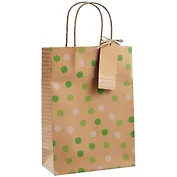 Пакет А5 25*18*8 Рolka dot нейтр., крафт