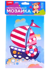 Набор для творчества ТМ Lori Увлекательная мозаика (набор малый) "Кораблик" Км-032