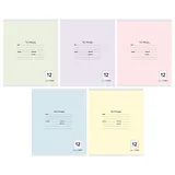 Тетрадь в крупную клетку Listoff, "Классическая серия", 12 листов, в ассортименте