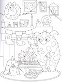Монстрики готовятся к Новому году: книжка-раскраска с наклейками - 2