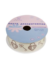Тесьма с рисунком (PCR-002) (25мм х 3м) (лента декор. принтован.) (Рукоделие) (катушка)
