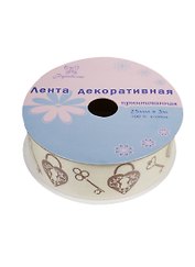 Тесьма с рисунком (PCR-002) (25мм х 3м) (лента декор. принтован.) (Рукоделие) (катушка)
