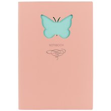 Книга для записей «Butterfly. Розовый», А5, 80 листов, линованная, искусcтвенная кожа, Paper Art