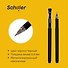 Набор чёрных гелевых ручек 0,5 мм, Slider, Schiller, 12 штук - 2