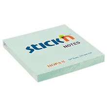 Блок для записей Stick`n Neon notes, голубой, 7.6 х 7.6 см