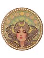 Подставка под кружку Девушка и небесные светила (керамика) (10,5см) (ПВХ бокс) (12-07650-785)