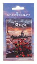 Магнит СПб Исаакиевский собор, Адмиралтейство Петербург завораживает (фото) (55х80) (МВ2025-080)