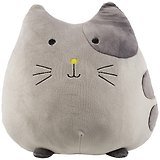 Мягкая игрушка Котик, с ушками (серый) (32х28)