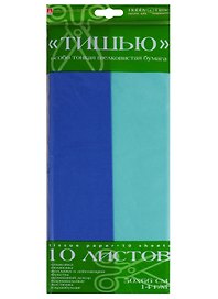 Бумага Тишью (2-144/02) (синий / мятный) (10 л.) (50х66) (Hobby Time) (упаковка)
