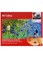 Картина по номерам Art Idea 40*50см. Ваза с цветами и фруктами B050
