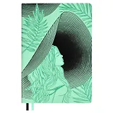 Ежедневник недат. А5 120л "Виннер" мятный, иск.кожа, мягкий переплет, блинт.тиснение, шелкография, офсет, ляссе