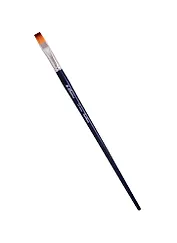 Кисть художественная Байкал синтетика, плоская, №12, длинная ручка, шк07855
