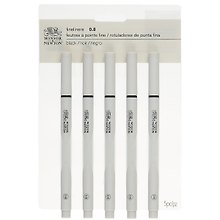 Ручки капиллярные-линеры 5шт 0,8мм, пласт.кор., Winsor&Newton