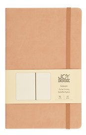 Книга для записей А5 96л тчк. "Joy Book. Крем-брюле" иск.кожа, тонир.блок, скругл.углы, ляссе, резинка, карман на задн.форзаце