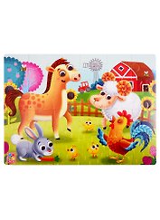 Мягкие пазлы  Ферма 2 А4 24 элемента Vladi Toys