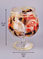 Ваза декоративная Роза на жгуте (1000мл) (стекло) (135-3057)