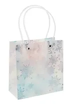 Пакет А5 21,5*22*10 "Снежинки" Новый год, бум.мат.