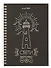 Скетчбук А5 20л "Свет маяка" акварел. бумага, 200г/м2, черный тонир.картон, тиснение фольг. серебро, евроспираль - 0
