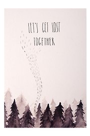Открытка одинарная "let's Gets lost together"