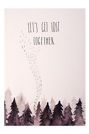 Открытка одинарная "let's Gets lost together"
