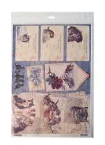 Рисовая бумага для декупажа Craft Premier, 28,2х38,4см. Открытки с котиками